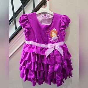 Disney Princess Purple Ruffle Dress, Sofia the First, Size 7/8